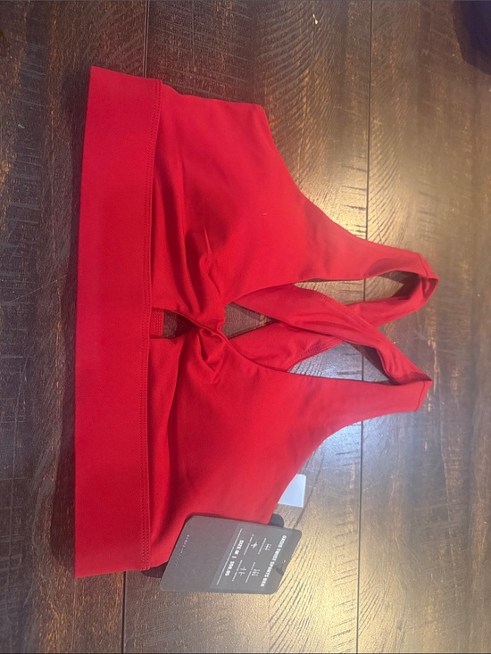 Fabletics Tops - Fabletics Red Twist-Front Bra Top
